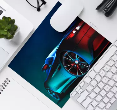 Gaming mouse pad stylish car side view - TenStickers