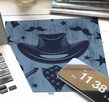 Gaming mouse pad vintage cowboy hat - TenStickers