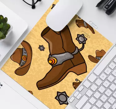 Gaming mouse pad western style boot design - TenStickers