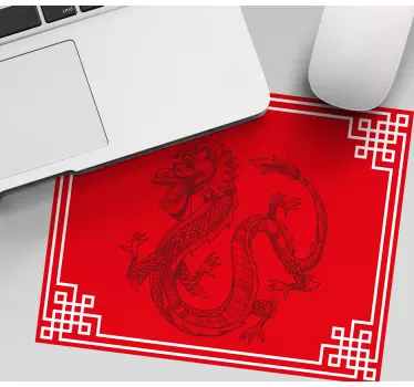 Gaming mouse pad with artistic dragon design - TenStickers