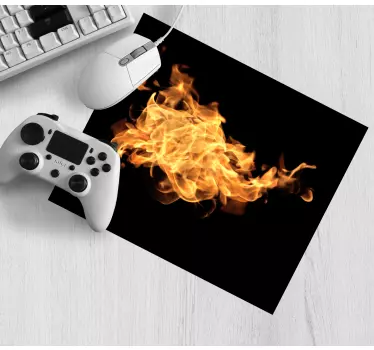 Gaming mouse pad with fiery abstract designs - TenStickers