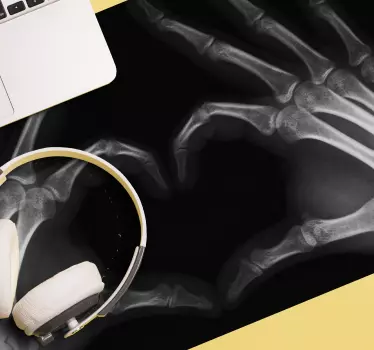 Gaming mouse pad with heart-shaped skeleton hands - TenStickers