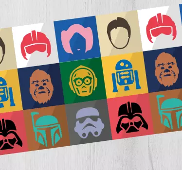 Gaming mouse pad with iconic character portraits - TenStickers