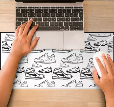 Gaming mouse pad with shoe pattern design - TenStickers