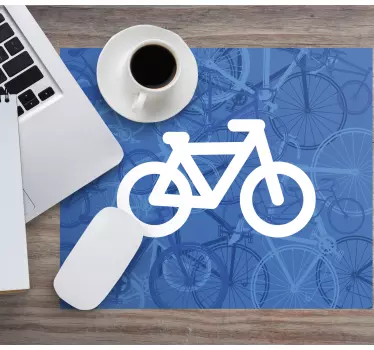 Gaming mouse pad with stylized bicycle design - TenStickers