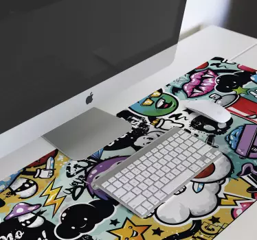 Graffiti gaming vinyl XXL mouse pad - TenStickers