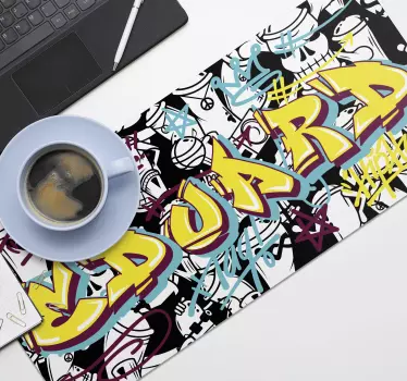 Graffiti personalizable gaming vinyl XXL mouse pad - TenStickers