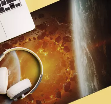 Planets explosion gaming vinyl XXL mouse pad - TenStickers