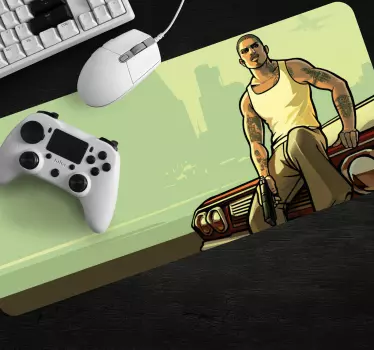 Urban character stance gaming mouse pad - TenStickers