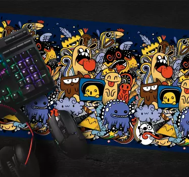 Vibrant animated figures gaming mouse pad - TenStickers