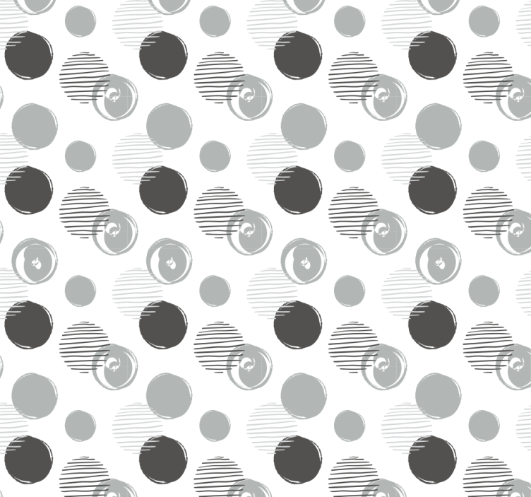 Gray circles pattern blinds in a kitchen - TenStickers