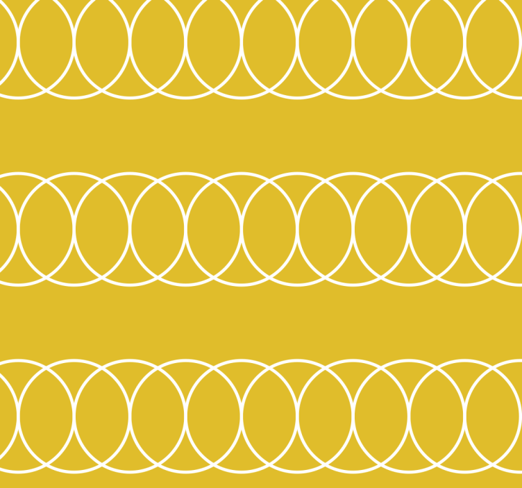 Yellow circles pattern blinds in a kitchen - TenStickers