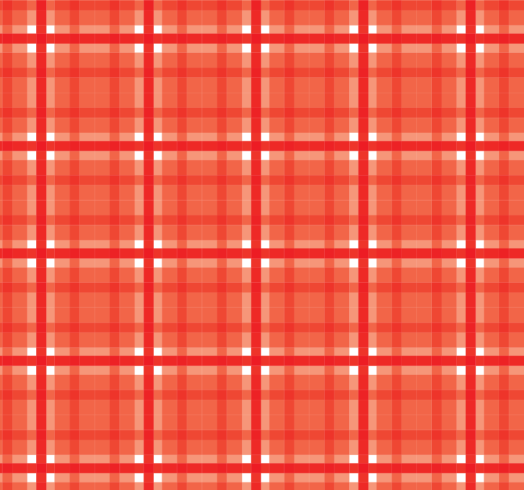 Red gingham pattern blinds in a kitchen - TenStickers