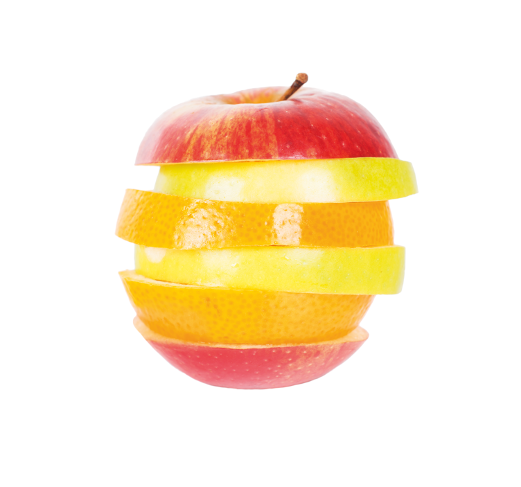 Cut apple  blinds in a kitchen - TenStickers