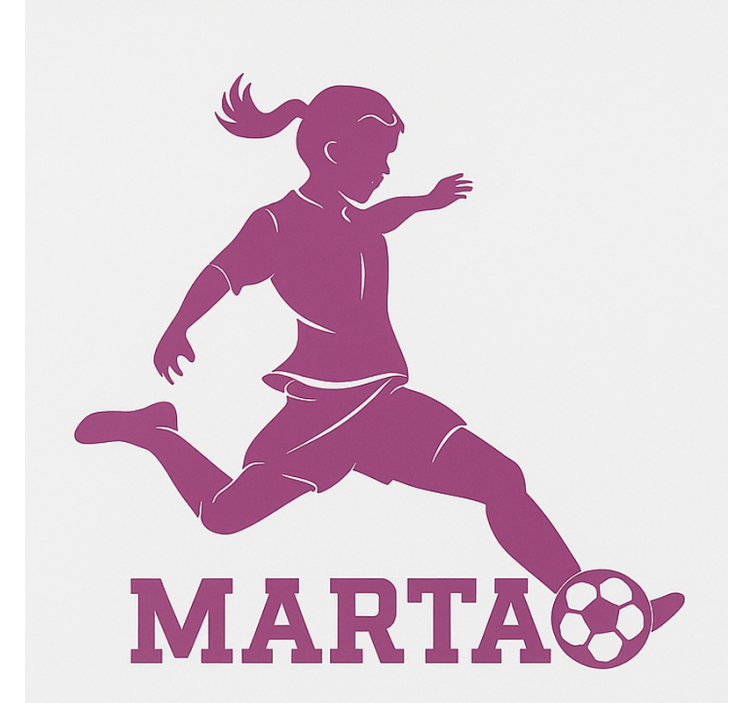 Girl football player blind kids - TenStickers