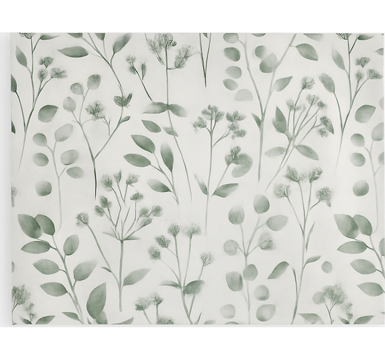 Aquarella elegant leaves blinds in a kitchen - TenStickers