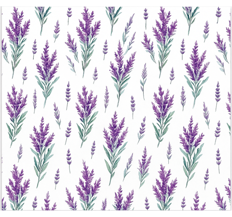 Watercolor lavander sprigs blinds in a kitchen - TenStickers