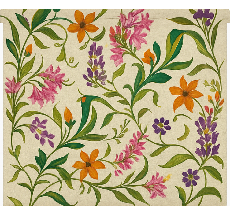 Ornate Floral Vines blinds in a kitchen - TenStickers