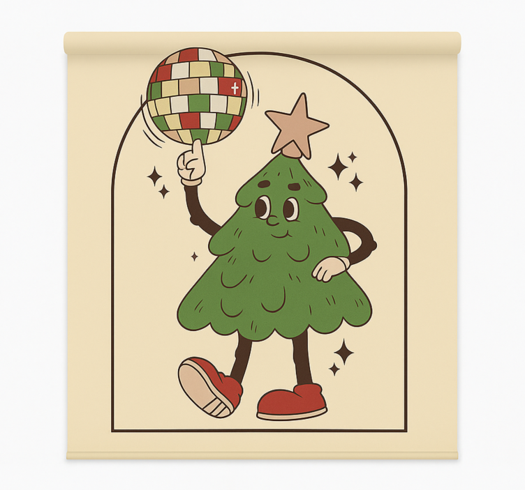 Groovy Disco Tree living room blind - TenStickers