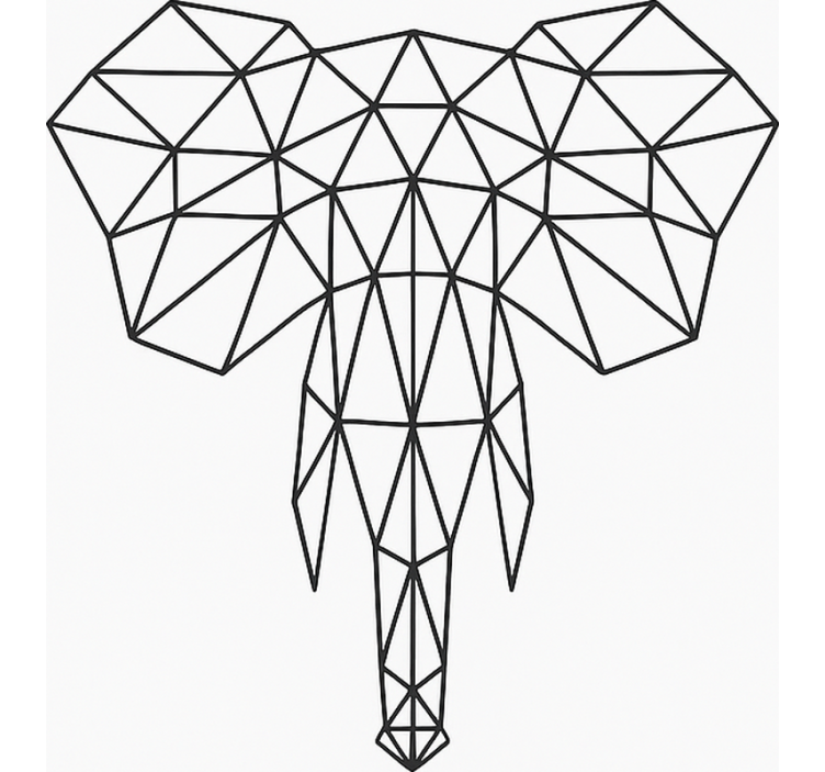 Modern geometric elephant teenage blind - TenStickers