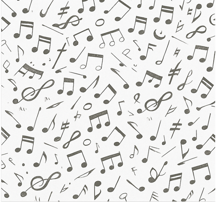 Music notes pattern teenage blind - TenStickers