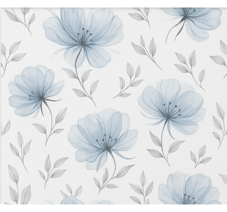 Blue elegant flowers teenage blind - TenStickers