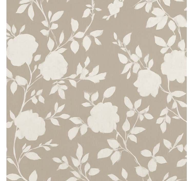 Beige graceful flowers teenage blind - TenStickers