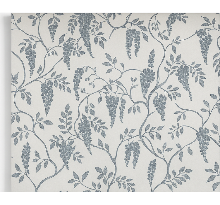 Navy off-white grapevine dining room blind - TenStickers