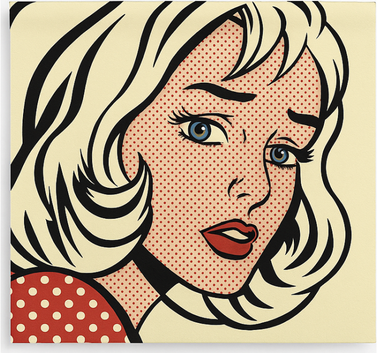 Teenage blind pop art girl - TenStickers