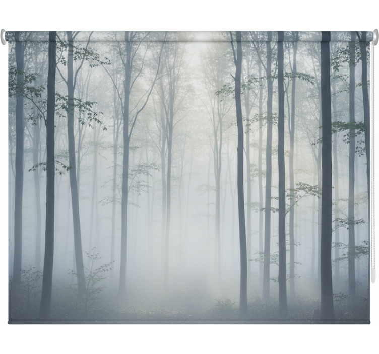 Blind trees atmospheric mist mural - TenStickers