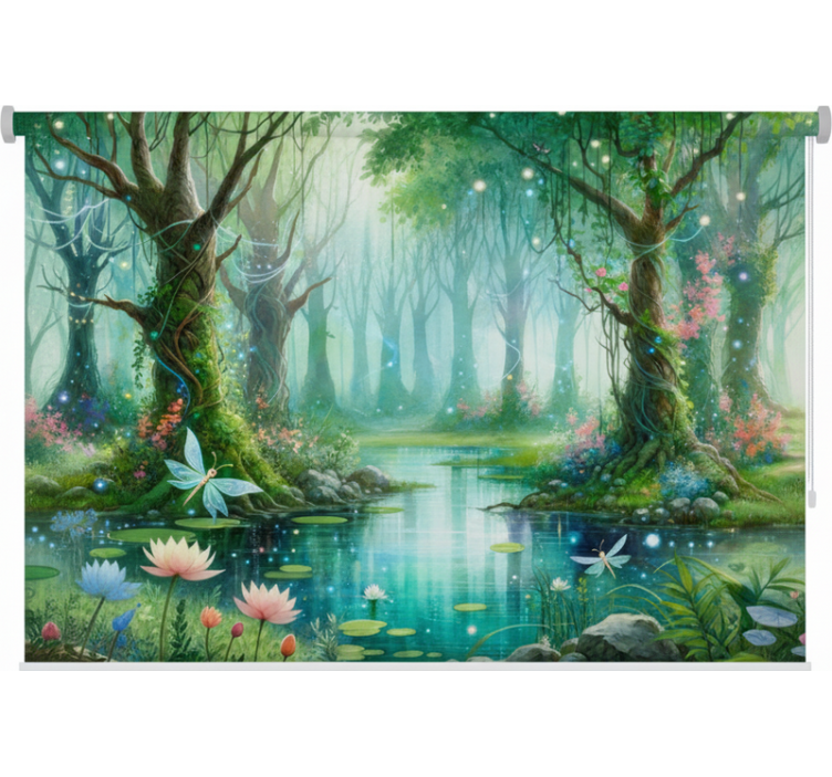 Blind trees whimsical fairy mural - TenStickers
