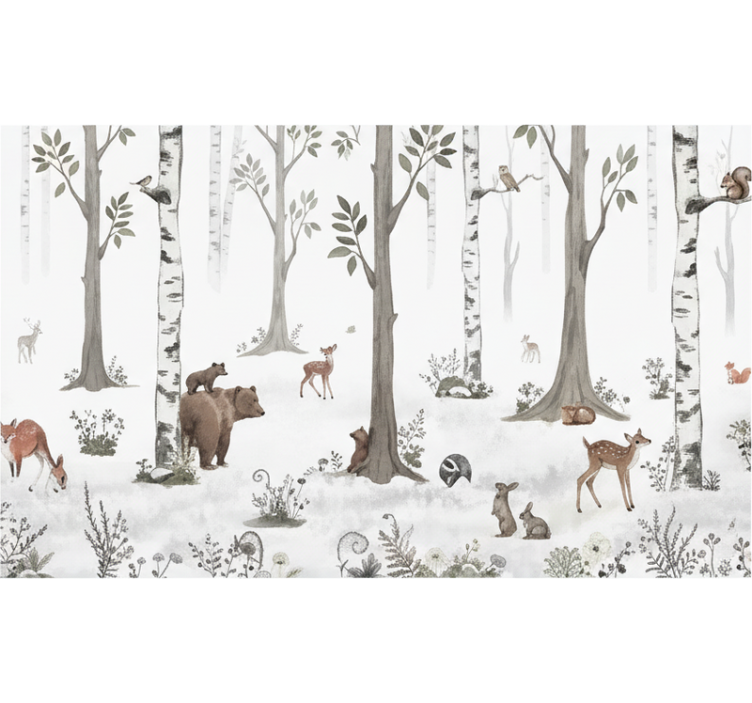 Blind trees playful forest illustration - TenStickers