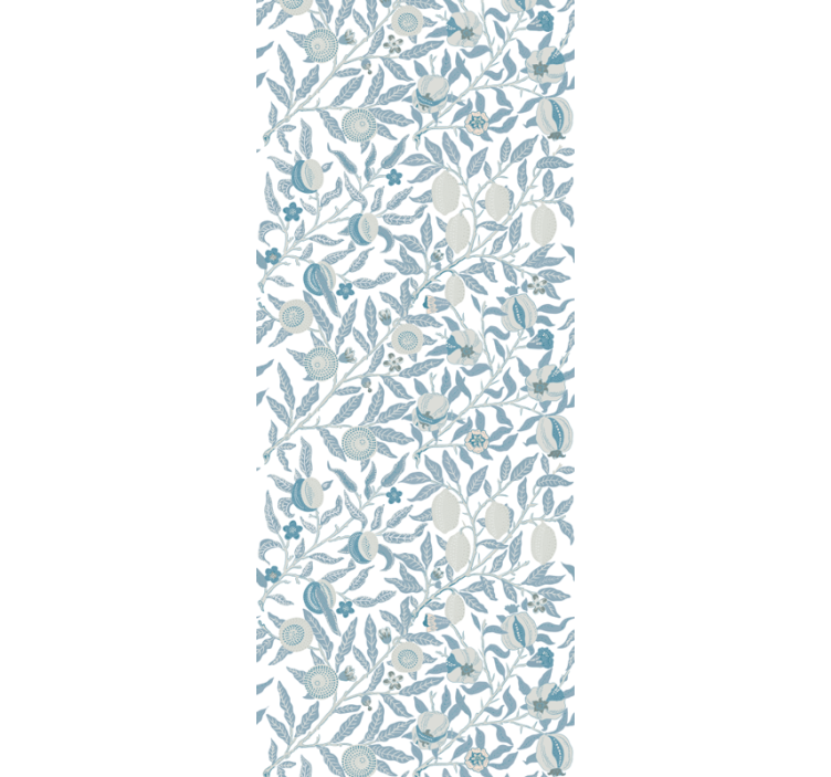 Bathroom blind with blue floral victorian design - TenStickers