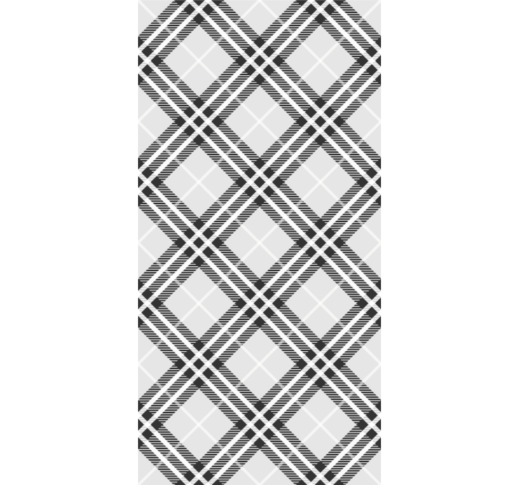 Blind home office in black and white scottish tartan - TenStickers