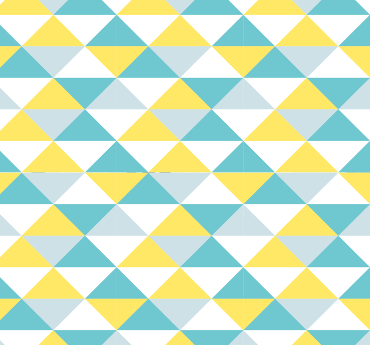 Blind home office in yellow and blue geometric tile - TenStickers