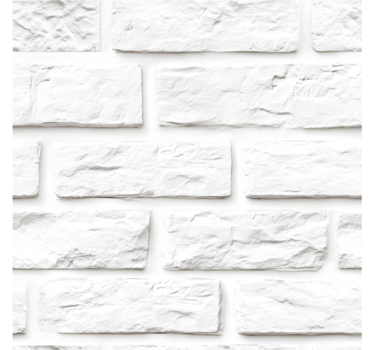 Blinds in a kitchen with white stone bricks - TenStickers