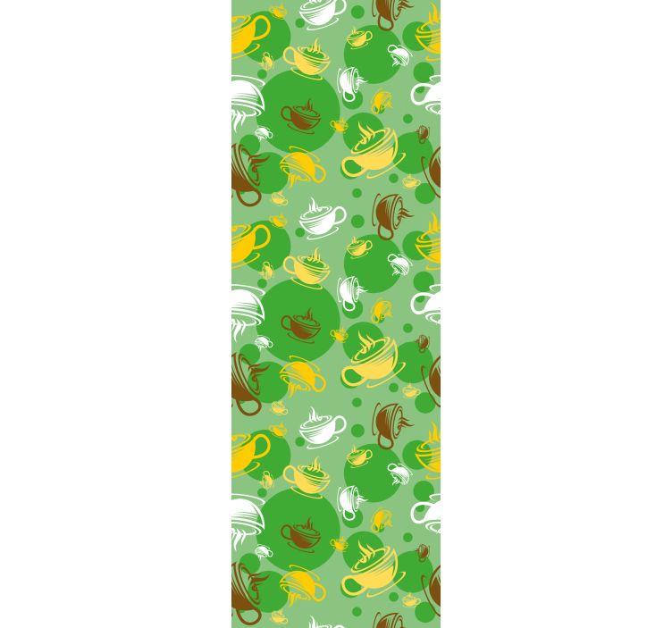 Blinds in a kitchen coffee cup collection - TenStickers