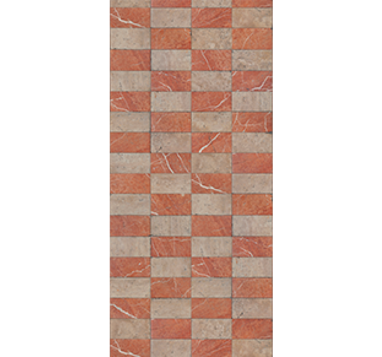 Blinds in a kitchen with geometric beige tiles - TenStickers