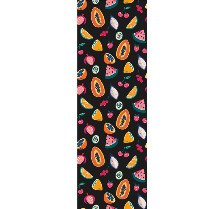 Fruity patterns blinds in a kitchen - TenStickers