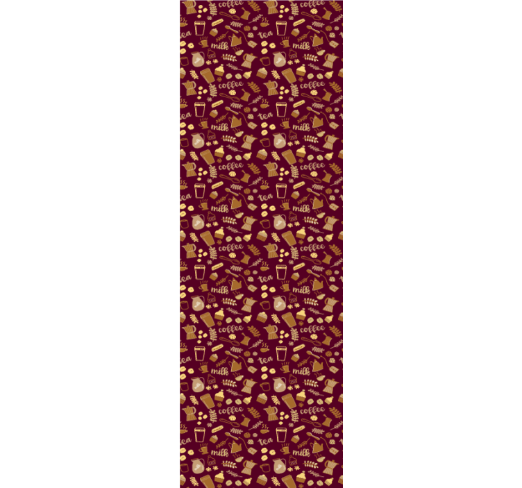 Beverage motif pattern blinds in a kitchen - TenStickers