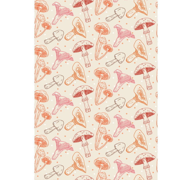Blinds in a kitchen set of watercolor mushrooms - TenStickers
