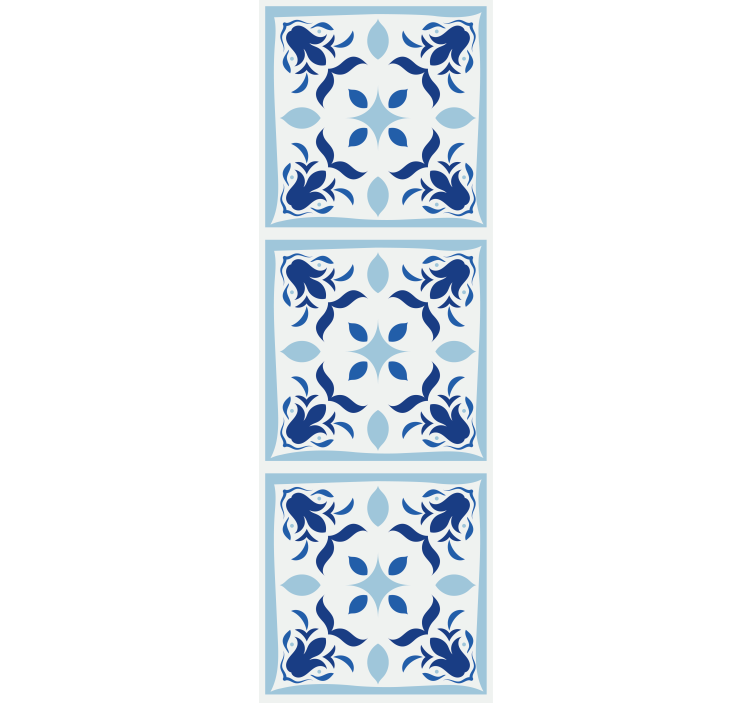 Blinds in a kitchen with typical portuguese tile flowers - TenStickers