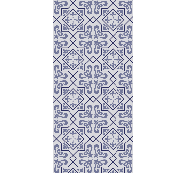 Blinds in a kitchen blue octagon portuguese tile - TenStickers