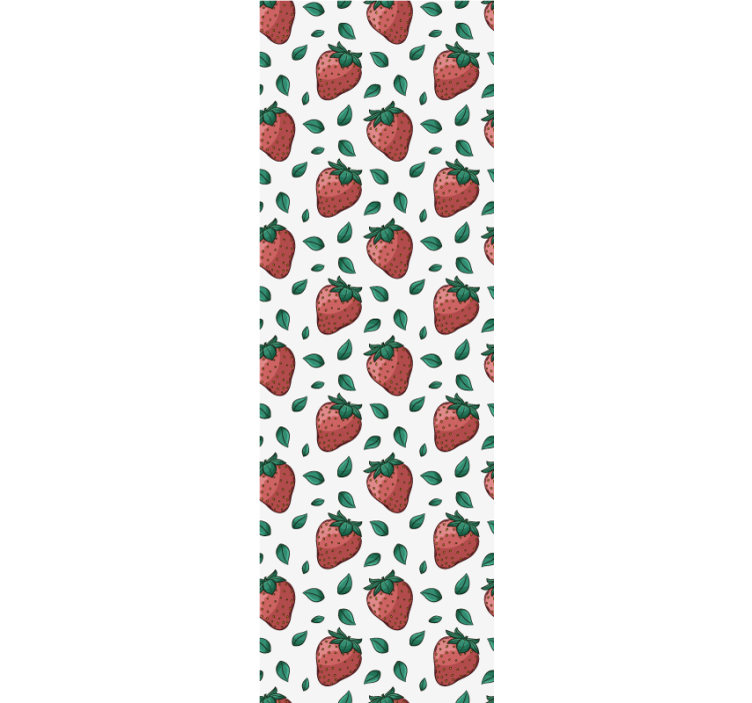 Blinds in a kitchen bright juicy strawberries leaves - TenStickers