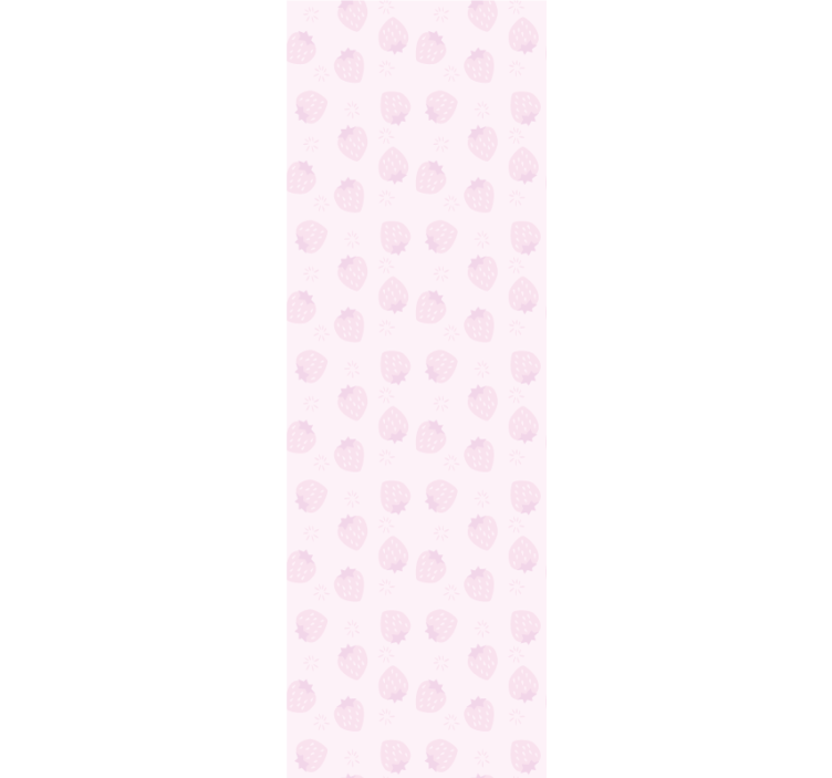 Blinds in a kitchen with strawberries pattern on pink - TenStickers