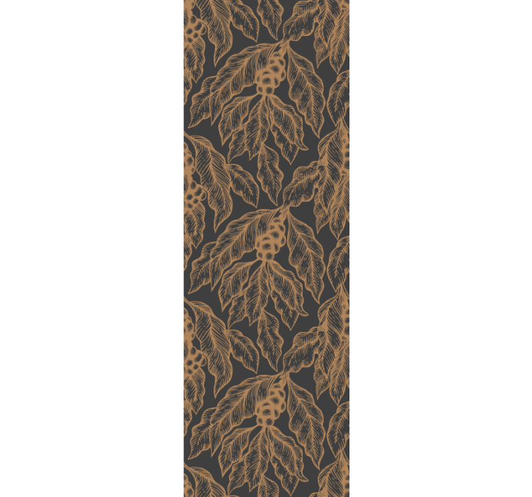 Blinds in a kitchen with coffee tree branch pattern - TenStickers