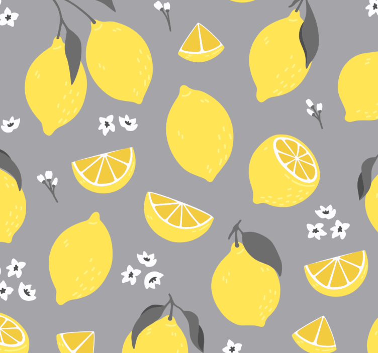 Tropical lemon blinds in a kitchen - TenStickers