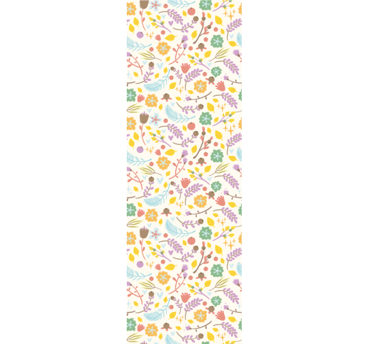 Blinds in a kitchen with a typical polish flowers pattern - TenStickers