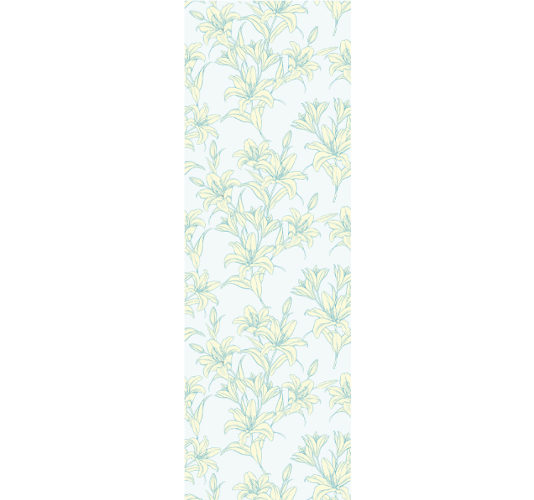 Dining room blind with vintage lilies floral pattern - TenStickers