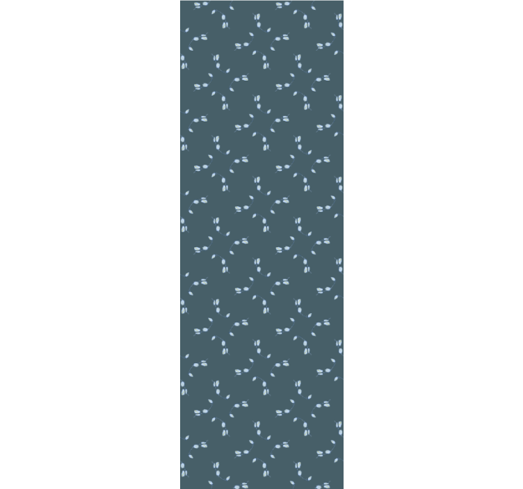 Dining room blind with blue magnolia flower pattern - TenStickers